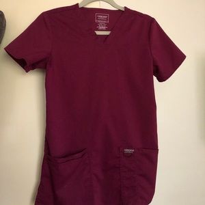 Cherokee scrubs maroon color